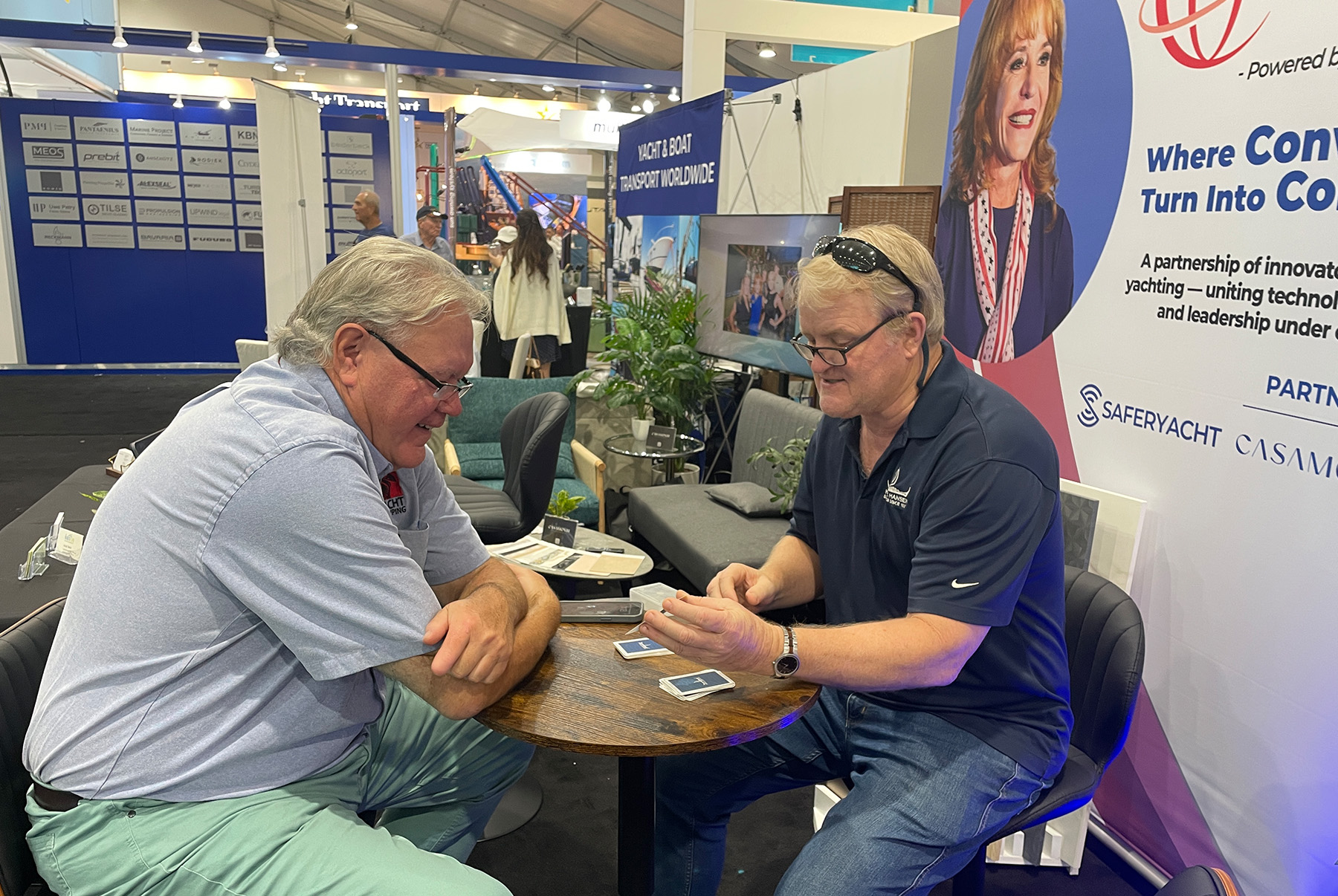 Anthony Utley & Steve Hancock in FLIBS stand