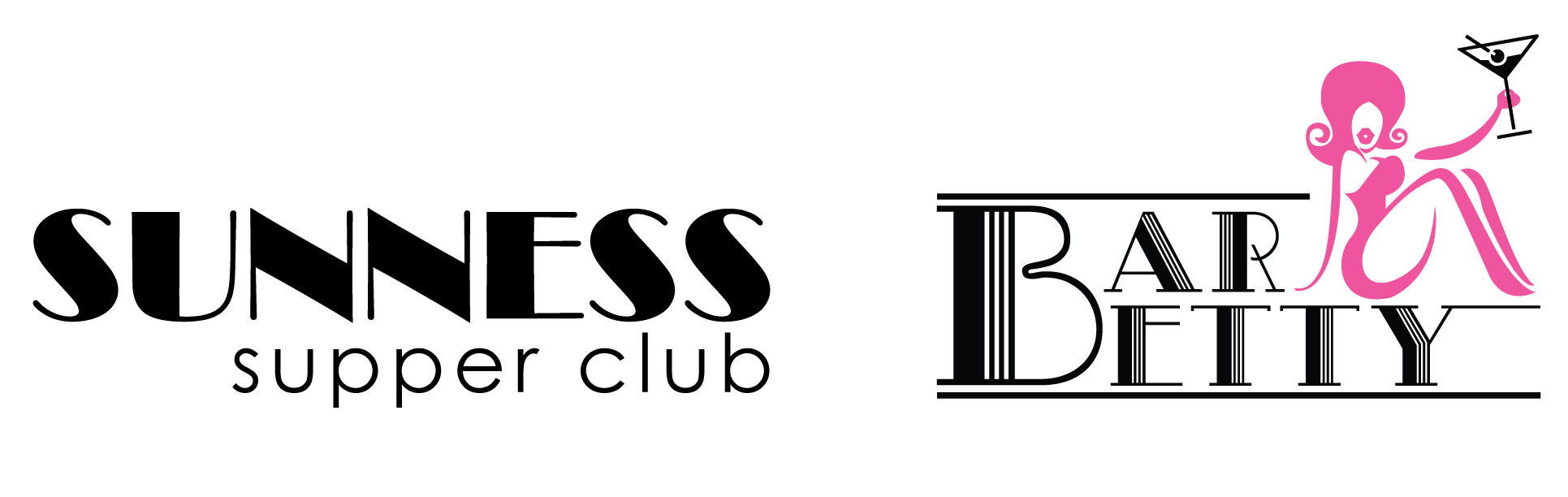 logos for Bar Betty & Sunness Supper Club
